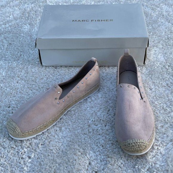 Marc Fisher Women shoes sandals Light pink Suede fabric Slip On Size US 9.5 - Picture 2 of 11